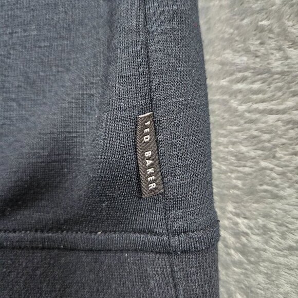 Ted Baker Top Mens 6 XXL Black Caravan 1/4 Zip Slim Fit Lightweight Golf Sweater - Picture 5 of 11